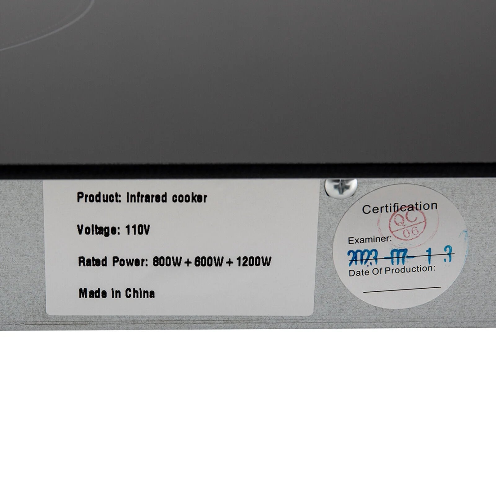 24" 3-Burner Built-in Electric Cooktop Ceramic Stove Top Touch Timing 110V 2600W