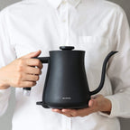 BALMUDA The Kettle | Electric Gooseneck Kettle | Lightweight | Stainless Steel | 0.6L (20fl oz) Capacity | Neon Light Indicator | Perfect for Tea and Coffee | US Version | Black
