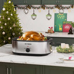 20 Quart Electric Roaster Oven, Turkey Roaster Electric, Roaster Oven Buffet, Selfbasting Lid, Removable Pan, Full-Range Temperature Control Cool-Touch Handles, Turkey Roaster, Black