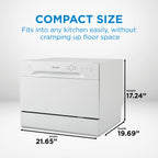 Danby 6 Place Setting Countertop Dishwasher in White (DDW621WDB)