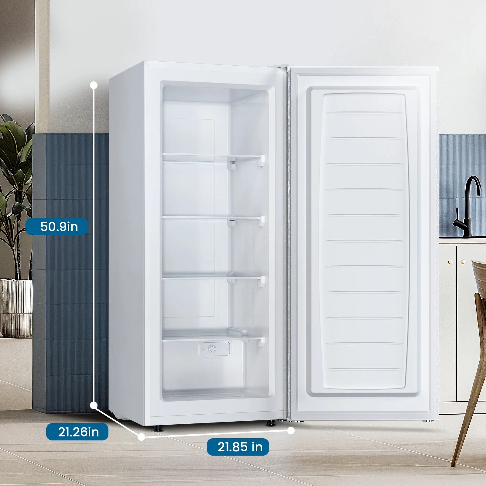 KNDKO 5.9 Cu.ft Upright Freezer, Mini Stand up Freezer with Adjustable Thermostat for Home/Office/Dorms/Apartment
