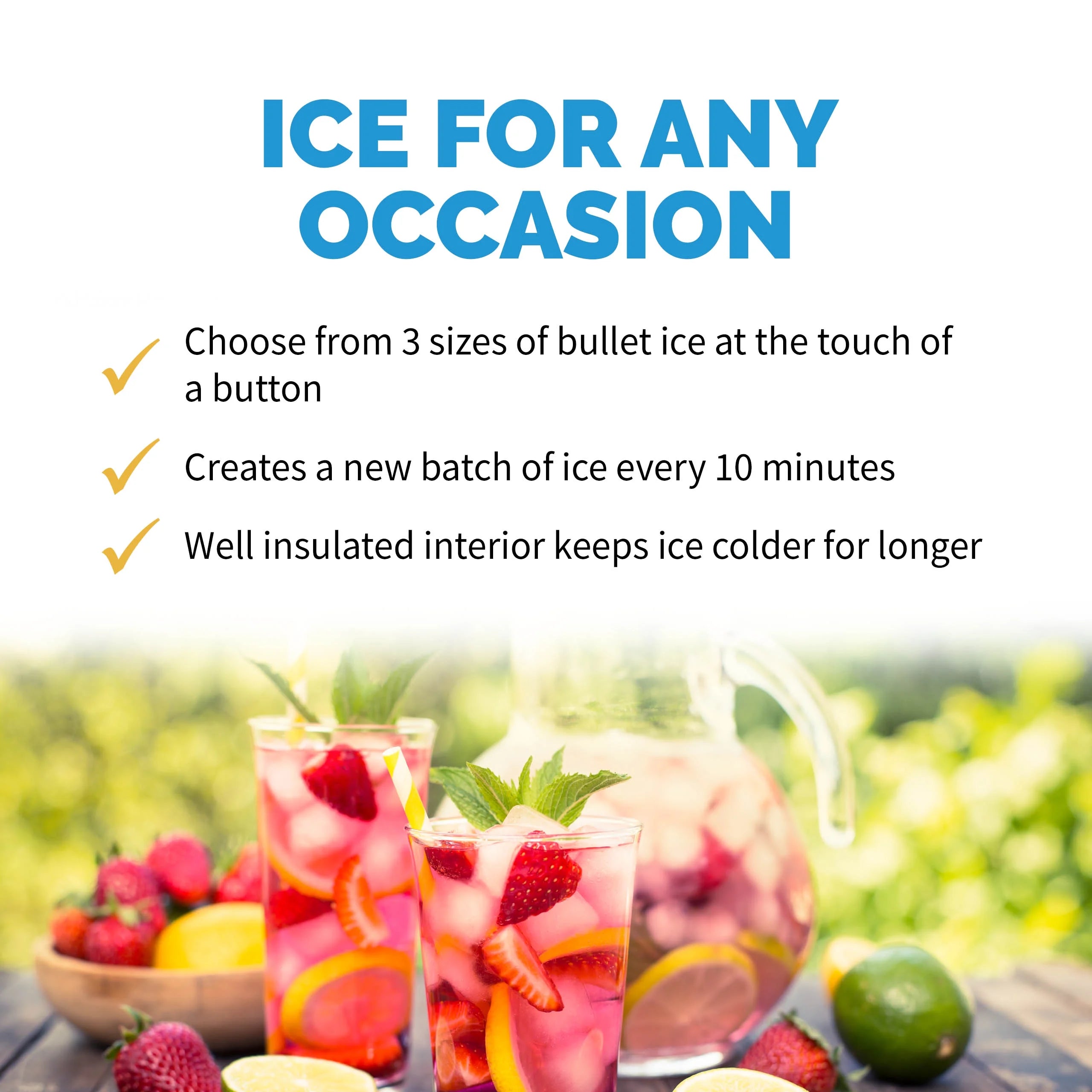 Newair | Portable Ice Maker | 28 lbs. Daily | 3 Bullet Ice Sizes, LED Display