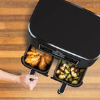 Restored Ninja? Foodi? DZ100 4in1, 8qt., 2Basket Air Fryer with DualZone? Technology (Refurbished)