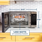 GE 3-in-1 Microwave Oven, 1,050 Watts Air Fryer, Broiler & Convection 1.0 Cu. Ft