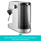 CASABREWS 3700 Essential 20-Bar Espresso Machine and Coffee Maker, Stainless Steel