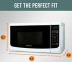 Farberware Countertop Microwave Oven with LED Lighting & Child Lock, 0.7 Cu Ft Black