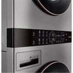 LG WKE100HVA 4.5/7.4 Cu. Ft. Smart Front Load WashTower - Graphite Steel