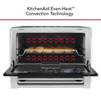 KitchenAid Dual Convection Countertop Oven with Air Fry and Temperature Probe, Black Matte, KCO224BM