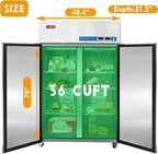 Westlake Commercial Reach In Upright Freezer WK-48F Double Solid Door Stainless Steel 36 Cu. Ft