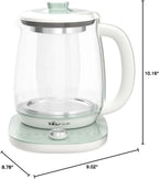 Bear YSH-C18S2 Health Pot, Electric Kettle Tea Maker with Infuser, Glass Kettle & Stew Pot, 16 Menus 1.8L 120V, Green