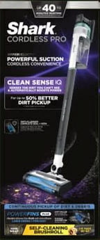 Shark® Cordless Pro Stick Vacuum with Clean Sense IQ Technology, Power Fins PLUS Brushroll, Crevice Tool Included, HEPA Filtration, IZ540H