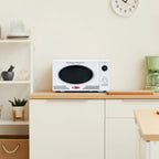 Nostalgia Retro Microwave for Countertop 0.9 cu ft Vintage Microwave, Ivory