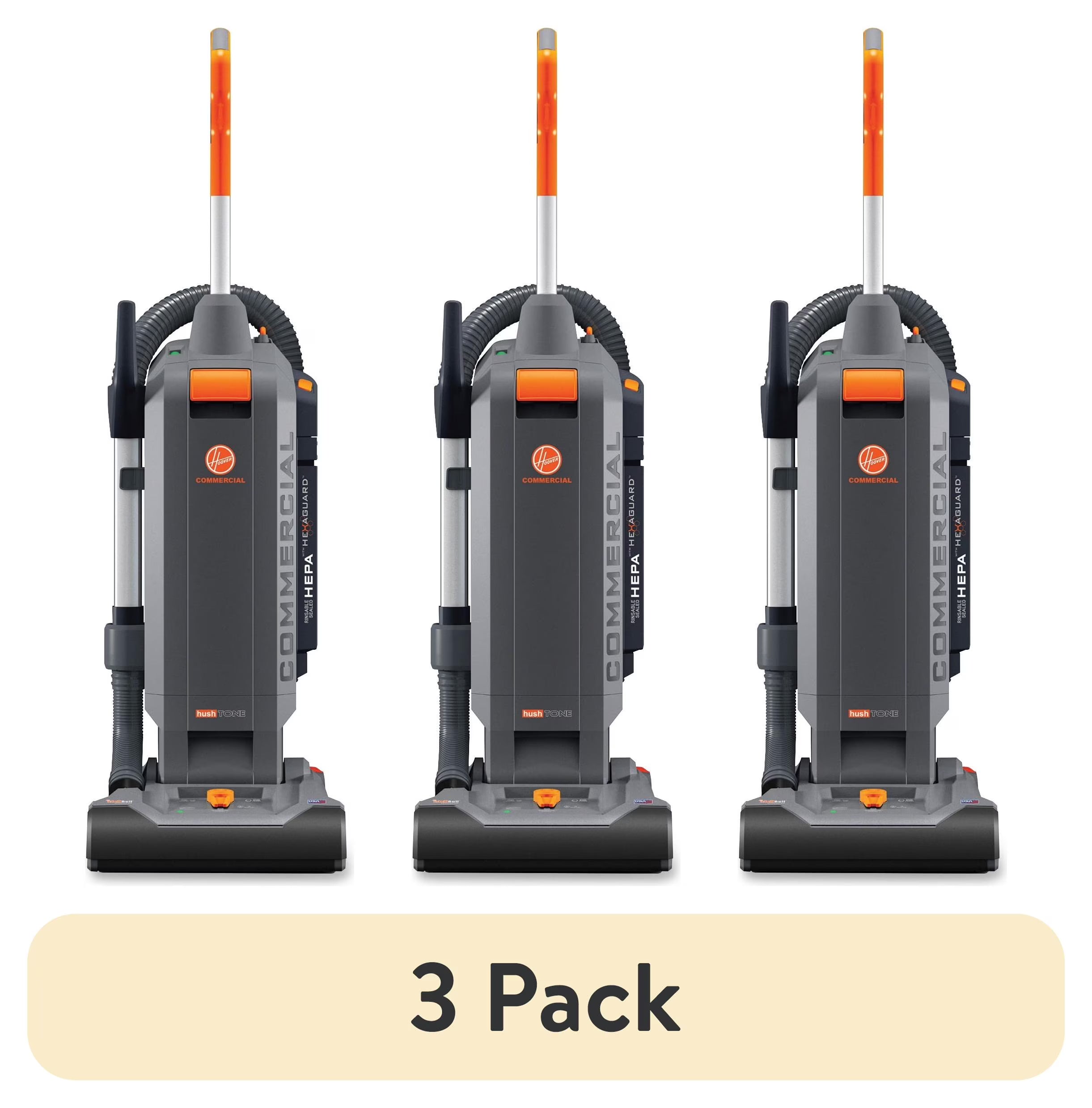 Hoover Commercial HushTone 13+ Plus Upright Vacuum Cleaner, Gray, CH54113
