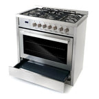 Cosmo COS-F965NF 36 in. Stainless Steel Dual Fuel Range with Convection Oven