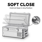 APL20 Aluminum Single Zone 21QT Portable Refrigerator Silver