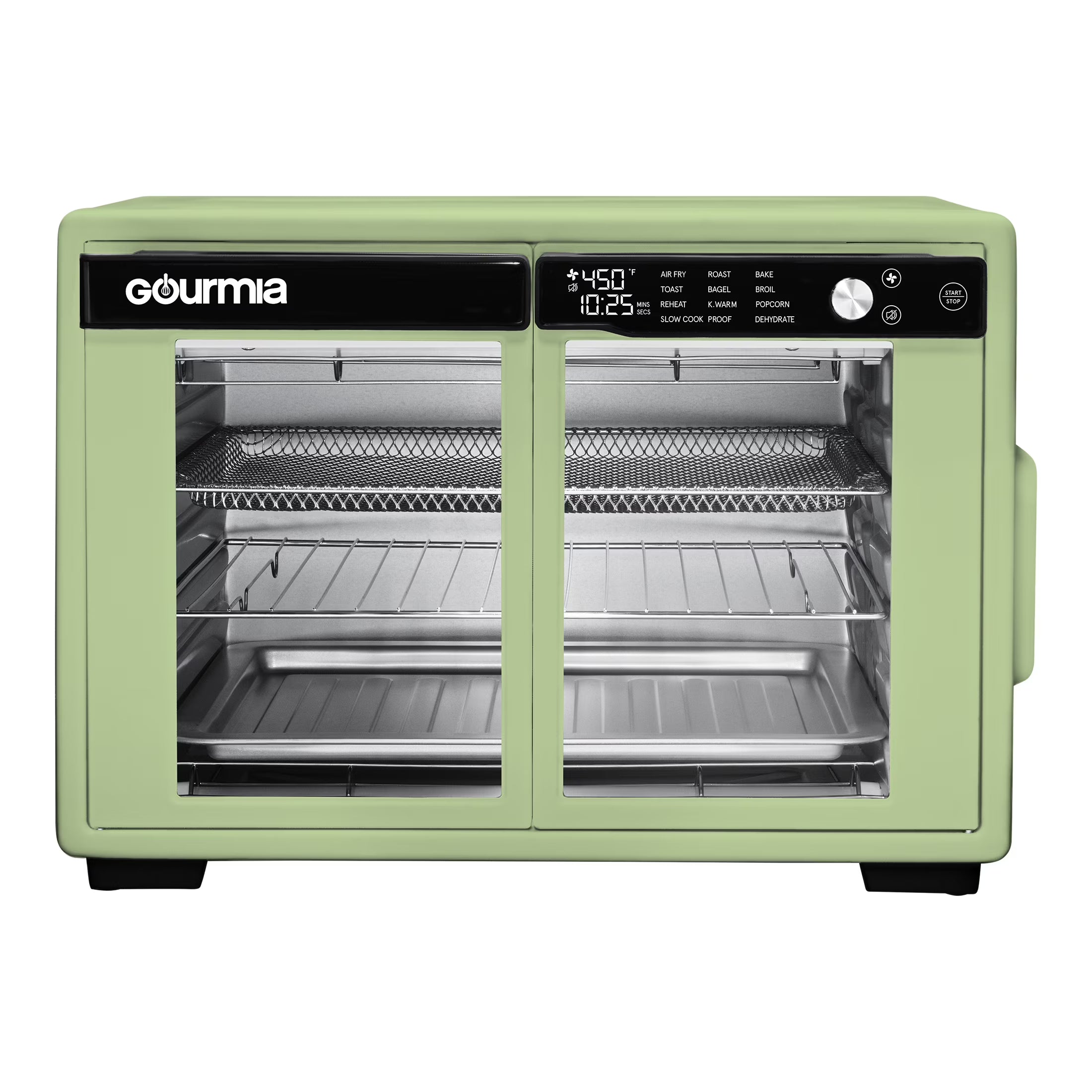Gourmia 1700W 9-Slice Digital Toaster Oven Air Fryer, 12 Cooking Preset, 35L, Stainless Steel
