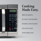 Farberware 1.1 Cu. Ft. 1000-Watt Compact Microwave Oven, Black