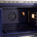 Forno Gallico 30-Inch Electric French Door Wall Oven, Stainless Steel, True Convection, Air Fry, Self-Cleaning