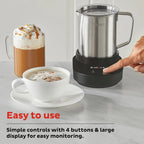 Instant Pot Instant Magic Froth 9-in-1 Electric Milk Steamer and Frother,17oz Stainless Steel Pitcher,Hot and Cold Foam Maker and Milk Warmer for Lattes