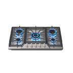 CASAINC 30" Recessed Natural Gas Cooktop with 5 Burners and Liquid Propane Conversion Kit, Stainless Steel