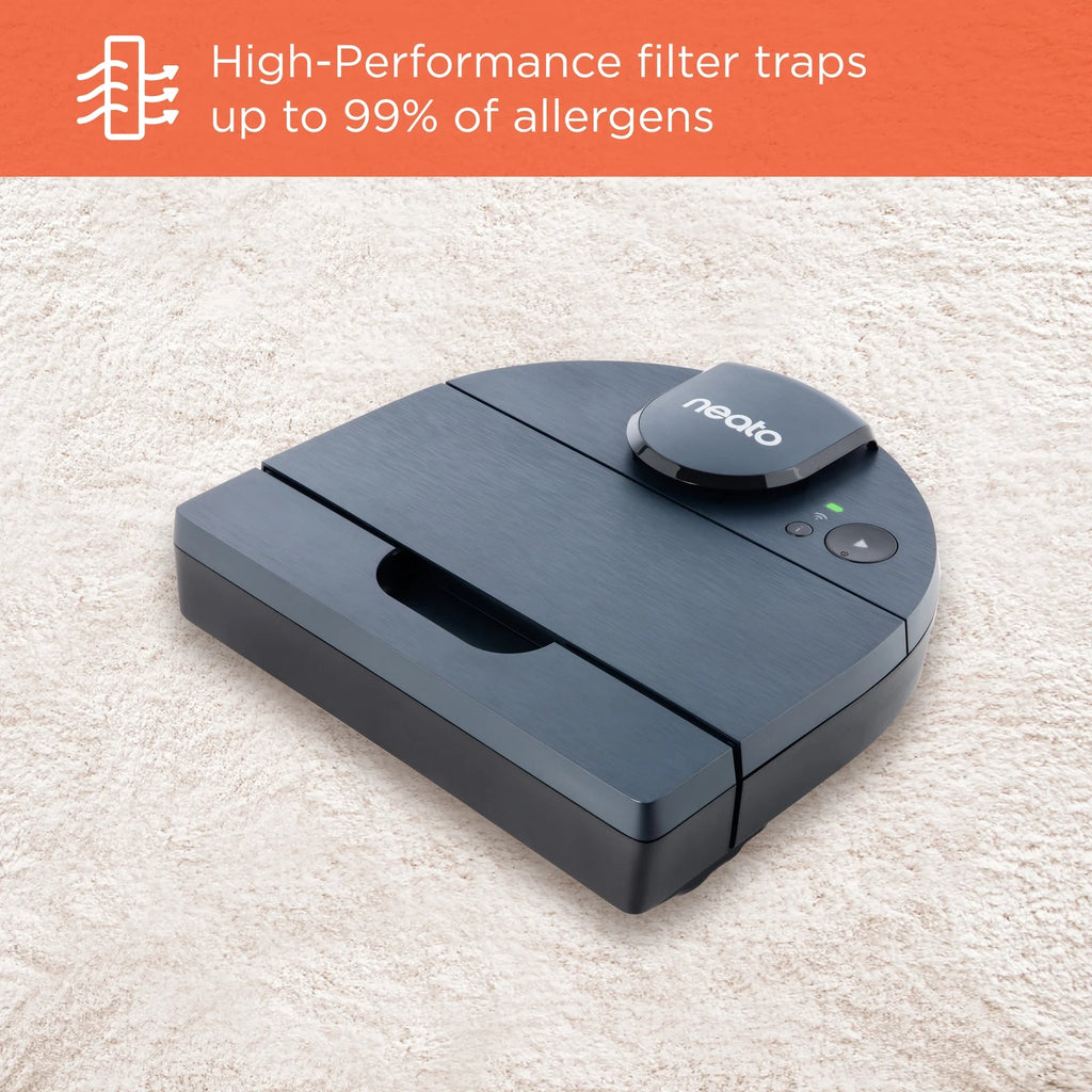 Open Box Neato D8 Intelligent Robot Vacuum Wi-Fi Connected with LIDAR Navigation in Indigo
