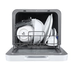 Farberware Portable Dishwasher with Built-In Water Tank with Baby Care and Fruit Wash Settings in White w/ 6-Place Setting Capacity, FDW05ASBWHA