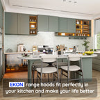 EKON Kitchen Expert 30 inch 900 CFM Convertible Insert Range Hood  with Remote control