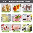 GreenPan Frost 6 Mode, Ice Cream, Frozen Drink, Slushie & Milk Shake Maker, No Freezer Needed, Easy Clean Parts, Gray