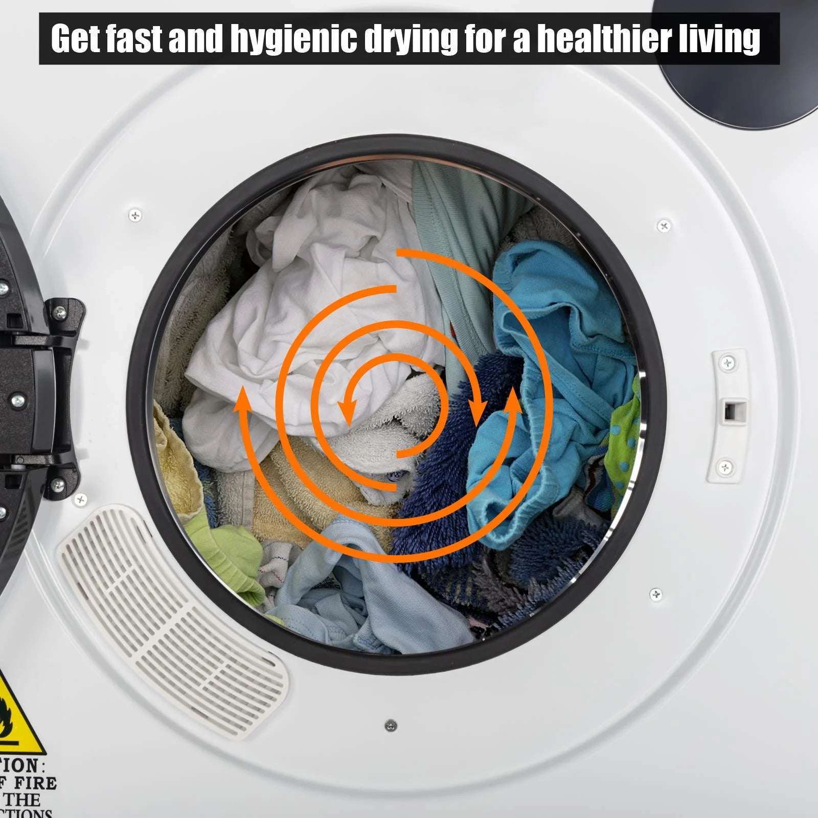 Zimtown 13.2lb Portable Compact High Efficiency Electric Dryer with Smart Controls