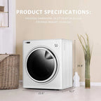 VIVOHOME 1500W Portable Clothes Dryer Machine, 3.5 cu.ft 13Lbs Load, Front Load with Stainless Steel Drum, Adjustable Exhaust Vent