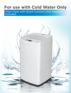 Commercial Care 0.9 Cu. Ft. Portable Washing Machine, Compact Washing Machine with 6 Wash Cycles, White