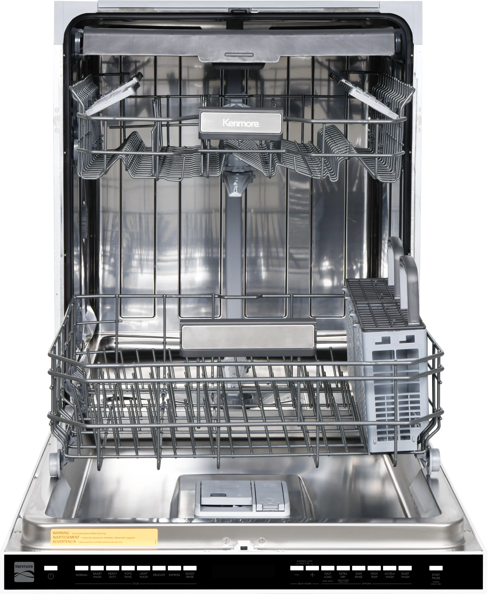 Kenmore 02214622 Built-in 24-inch Stainless Steel Tub Dishwasher, White, 34"H x 24"W x 25"D