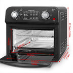12.5QT 7-in-1 Convection Toaster Oven 1500W, Stainless Steel (Black) �C 5 Presets for Baking, Roasting, Grilling & More