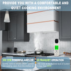 Akicon Range Hood 30 Inch, 600 CFM Ducted Vent Hood, Stainless Steel Box Kitchen Hood with 2 LED Lights, Removable Baffle Filters, Stove Hood Vent for Kitchen, 3 Speeds, Wall Mounted (AK-HS30HB-JBC)