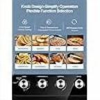 A/C 10-in-1 Air Fryer Oven, 24 Qt Convection Toaster Oven with Rotisserie & Dehydrator, 1700W Oil-Free Cooking, Includes 6 Accessories & 75 Recipes, Black