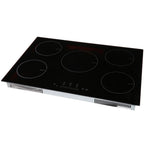 Choco Moon Induction Cooktop 5 Burners, 30'' Stove Top, Built-in Magnetic 9200W, 9 Heat Levels, LED Touch Screen, Child Lock, Over-Temp Protection, Easy Cooking