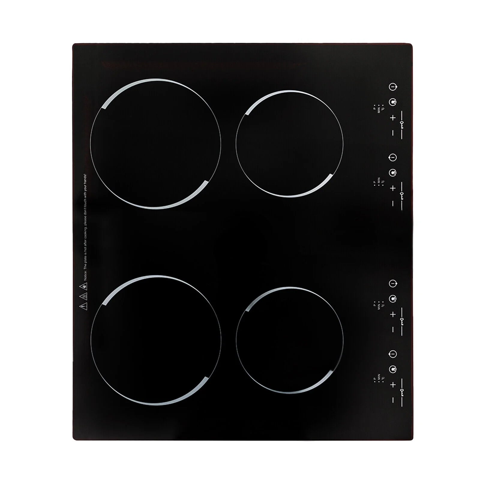 Miumaeov 4-Burners Electric Ceramic Cooktop Built-in Cooktop Stove Ceramic Cooking Stove 9 Gears 3000W 110V