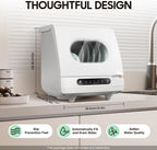 Portable Countertop Dishwasher Dishwasher Compact Dishwasher with 5 Intelligent Washing Functions Counter Top Dishwasher for Knives, Forks, Spoons, Chopsticks