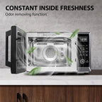 TOSHIBA 8-in-1 Countertop Microwave Oven with Air Fryer, Convection, Child-Lock, 1.0 Cu Ft, Black