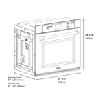 ZLINE 30" Professional Single Wall Oven with Air Fry and Self-Clean in Black Stainless Steel, WASB-30