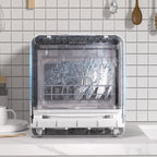 Leadrop Portable Countertop Dishwasher, 2-Tier Rack Mini Dishwasher with 5L Water Tank Multifunctional Dish washer with 5 Place Settings, 3-Spray Arm and Air-Dry Function