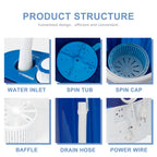 HJYURY Semi automatic mini washing machine 7.9 pounds portable washing and shaking integrated small washing equipment