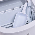 Costway Silver Portable Compact Electric Ice Maker Machine Mini Cube 26lb/Day