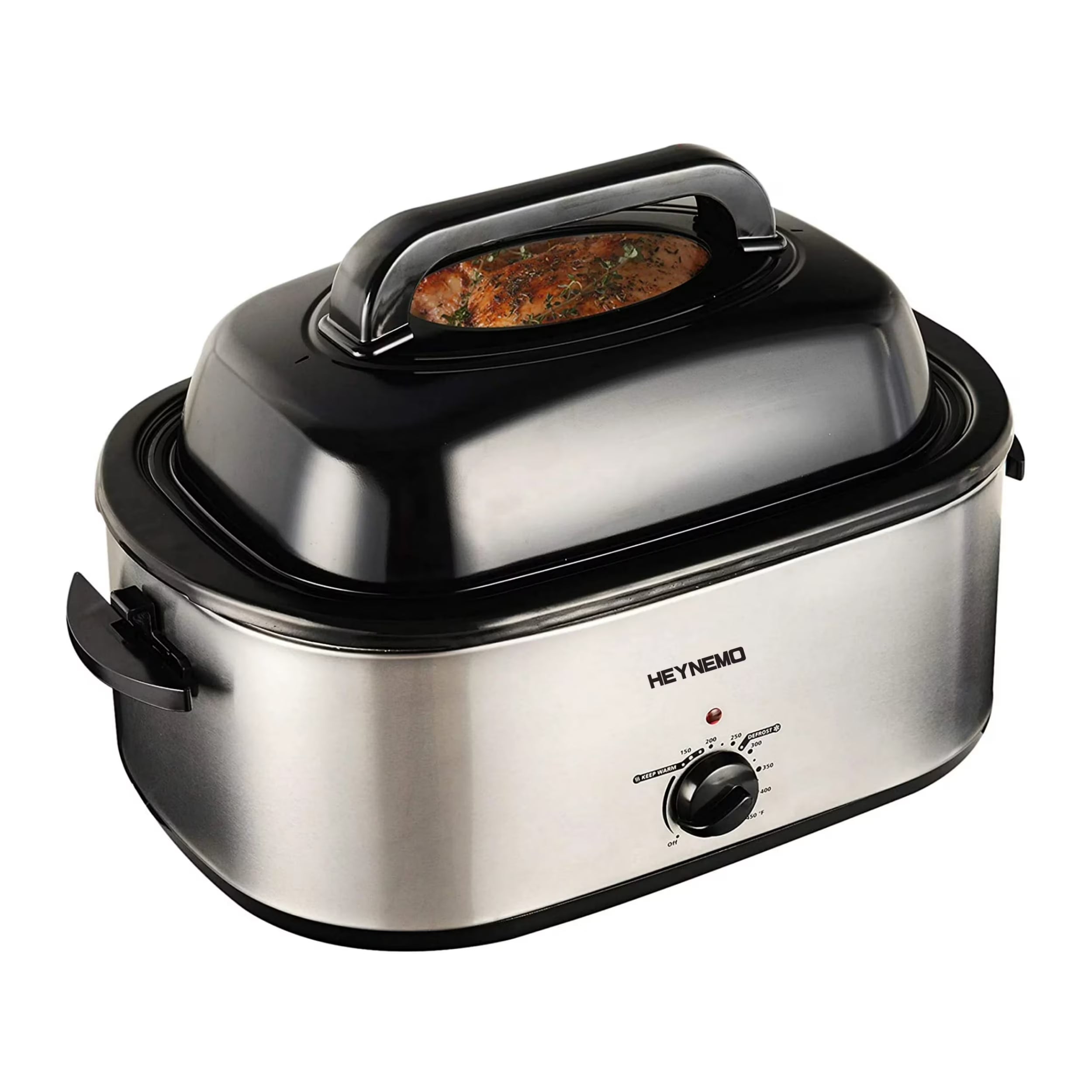 Superjoe 26QT Electric Roaster Oven, Stainless Steel, Self-Basting Lid Removable Insert Pot, Black