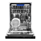 GreenEver 24 Inch Top Control Built-In Dishwasher, Stainless Steel Dishwasher with 6-Cycles and 3rd Rack, ENERGY STAR, 49-dBA