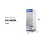 Full-sized glass door commercial display freezer