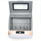Portable Countertop Dishwasher W/Steam& Air-dry Function, 4 Washing Programs, 360° Streak-free Deep Cleaning for Home Apartments& Rvs (12-20pc Once)
