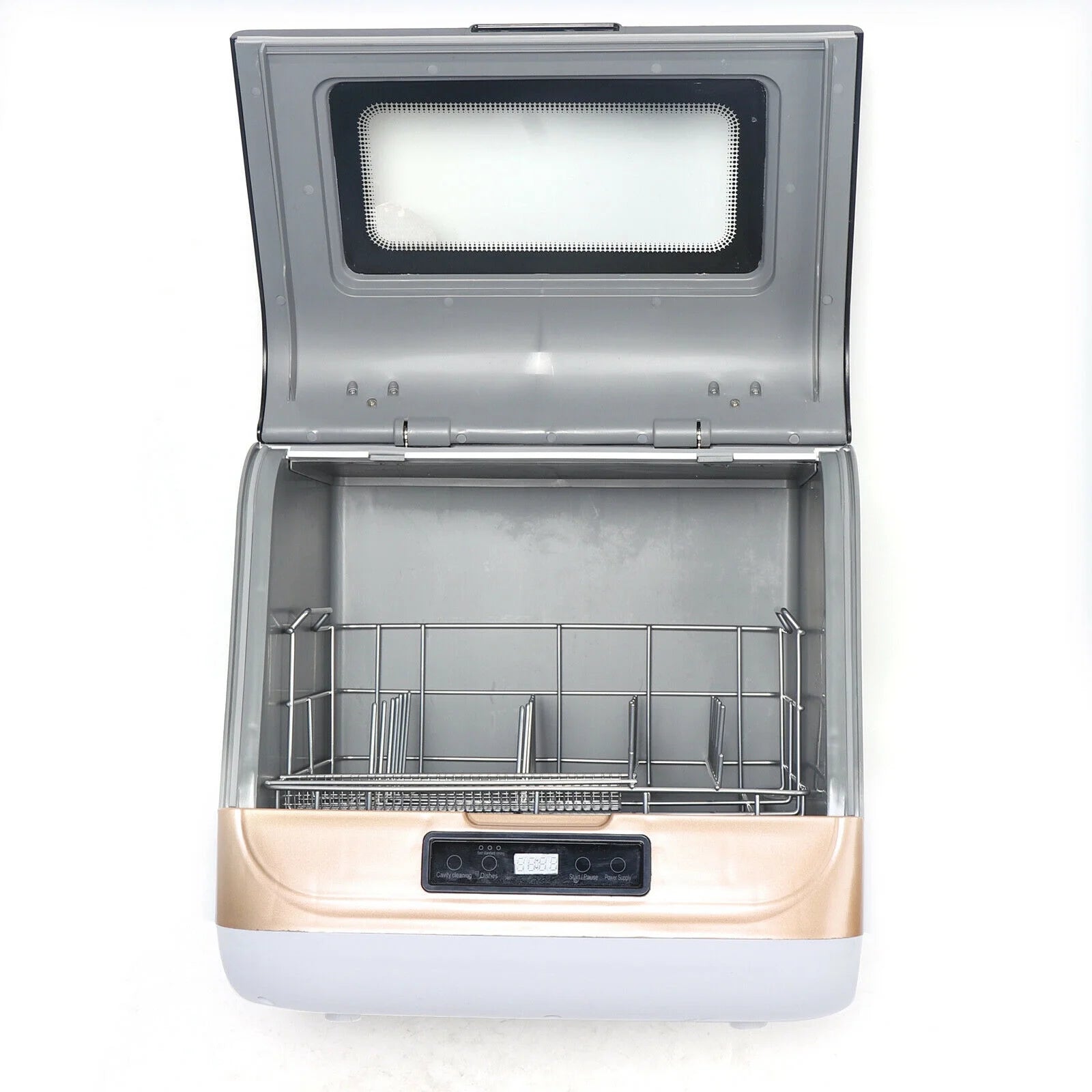 Portable Countertop Dishwasher W/Steam& Air-dry Function, 4 Washing Programs, 360° Streak-free Deep Cleaning for Home Apartments& Rvs (12-20pc Once)