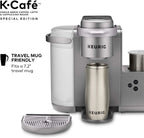 Keurig K-Cafe Special Edition Single-Serve Programmable Energy Efficient Button Controls K-Cup Pod Coffee, Latte, and Cappuccino Maker (Nickel)