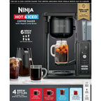 Ninja Hot & Iced Coffee Maker, Single Serve to 10 Cup Carafe, Drip, Rapid Cold Brew, CM360 Black